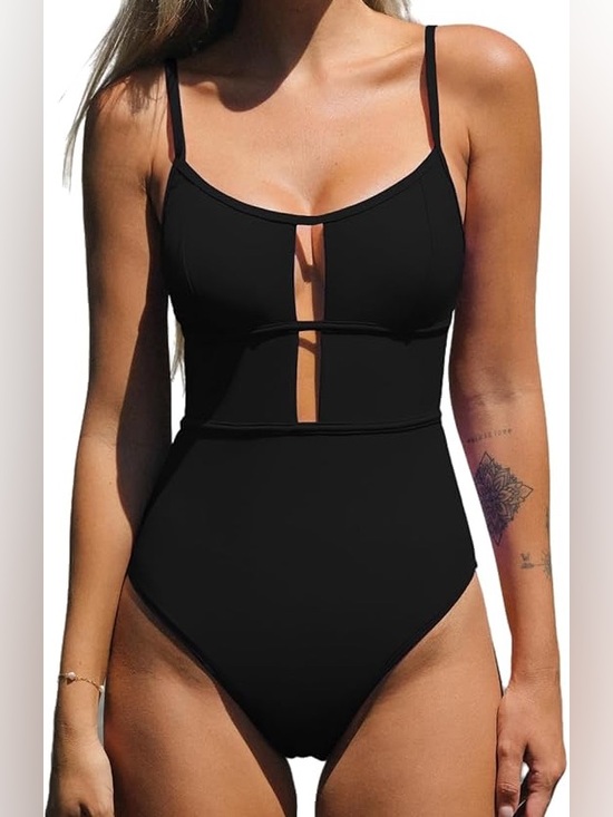 Cupshe Other - NWT- Cupshe Black Cutout One-Piece Swimsuit